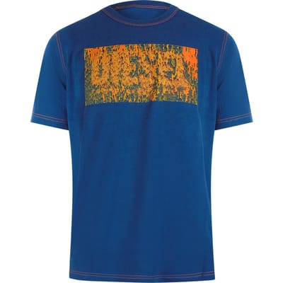 Diesel Block Logos Ensign Blue T-shirt