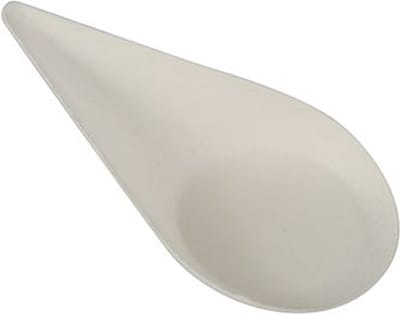Fingerfood - Schaaltjes, suikerriet pure 10,5 cm x 5,7 cm wit Drop (60 stuks)