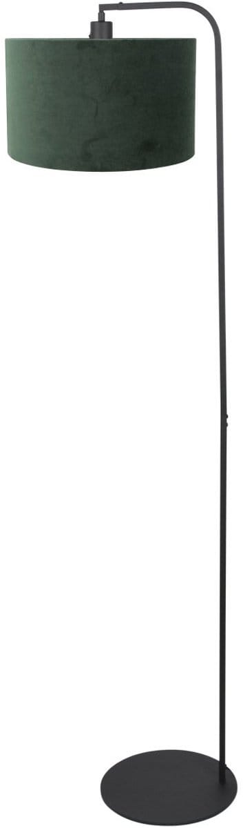 Vloerlamp Stang 4796ZW - Groene velours kap, metaal, kantelbaar, Steinhauer – Modern design, hoogte 152 cm, ideaal voor binnengebruik