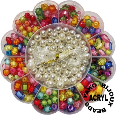 Fako Bijoux - Kralen Set - Acryl - Sieraden Maken - Serie 7 - Bloem - 350 Stuks