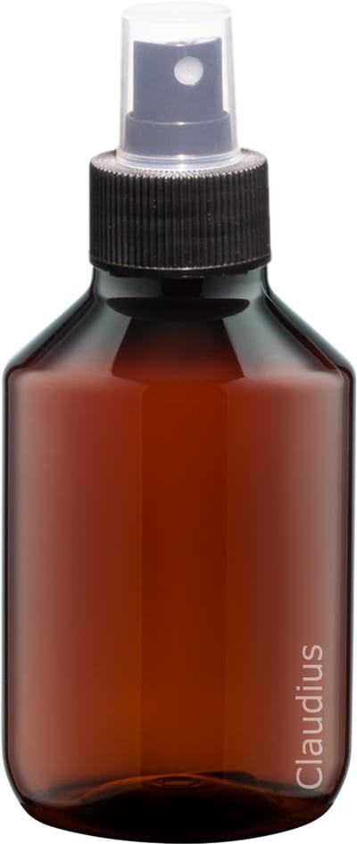 Lege Plastic Fles 100 ml PET Amber bruin - met zwarte verstuiverdop - set van 10 stuks - navulbaar - leeg