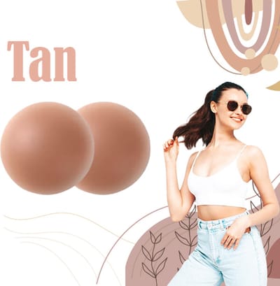 Nipple Covers Siliconen - Herbruikbare Tepelcovers - Zelfklevende Tepelstickers - Onzichtbaar onder Kleding - Waterbestendig - Matte Afwerking - 8 cm
