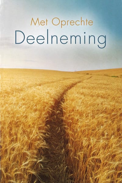 MGPcards - 6x dubbele wenskaart met envelop - Deelneming - Zonder tekst - 11,5 x 17 cm