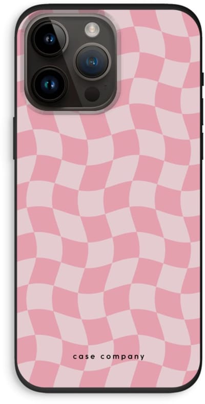 Case Company® - Hoesje geschikt voor iPhone 14 Pro Max hoesje - Grid Roos - Biologisch Afbreekbaar Telefoonhoesje - Bescherming alle Kanten en Schermrand