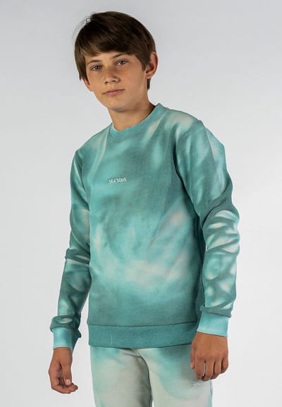 SEA'SONS - Kleurveranderend - Sweater - Groen Grijs - Maat 176 (SEASONS - Kleur veranderend)