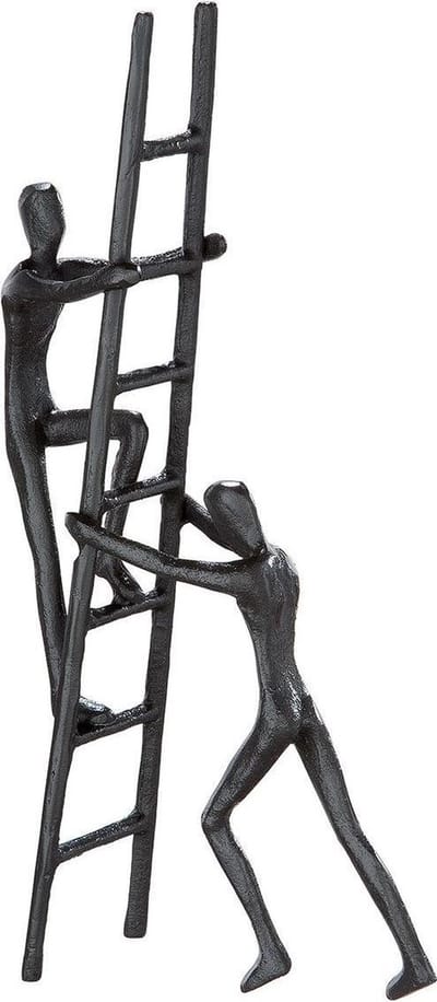 Gilde Handwerk - Sculptuur - 'samenwerken' - ijzer - Beeld - Zwart