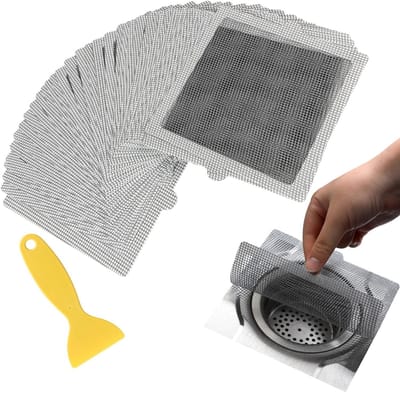 Verwijderbaar Zelfklevend Haarfilter voor Doucheafvoer - 15cm x 15cm Flexibele Afvoerbescherming tegen Verstoppingen in Badkamer en Keuken