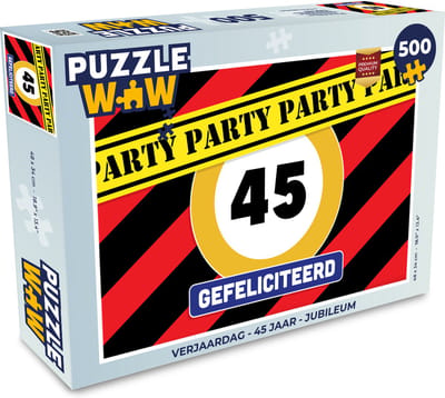 Puzzel Verjaardag - 45 Jaar - Jubileum - Legpuzzel - Puzzel 500 stukjes