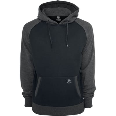 R.E.D. by EMP Trui met capuchon - Raglan Contrast Hoodie - S tot 5XL - voor Mannen - zwart-antraciet