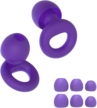 BMJ Trading® - Oordoppen voor Slapen - Earplugs - Reizen - Overprikkeling - Earplugs - Paars - SNR 26 dB Demping - Festival Oordopjes - Herbruikbare Gehoorbescherming - Siliconen Oordopjes voor Slaap en Gevoeligheid - 8 Dop