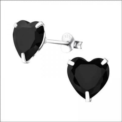 Aramat Jewels | Oorbellen | 925 Zilveren Zirkonia Oorbellen Luxe - Sprankelende Oorstekers | 9mm / Zwart | |6mm | Zilver | Kinderen, Volwassenen | Verkleurd niet