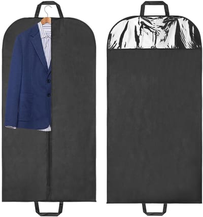 Dailygoods- Kledinghoes 60x120cm - Opvouwbare Kledinghoes - Kledingzakken met Rits - Stofdicht en Waterdicht - 2 Stuks - Zacht en Ademend - Kostuumtas