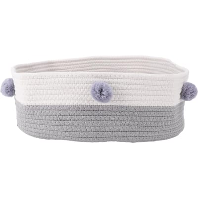 Kattenkrabber Bed Mand Katoentouw Handgebreid Stijlvolle Look Katten Slaapbed Krabmat voor grijze kleur