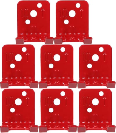 Brandblusser Wandhouders - Metalen Beugel - Veiligheid Garanderen - Robuuste Bevestiging - 8 Sets - Rood