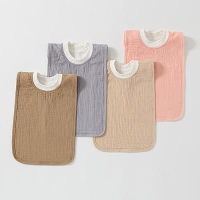 Kinderwaslap Slabbetje Baby Kwijldoek Baby Gezichtswas Sjaal Tandenpoetsen Anti-vuil Kleding Slabbetje beige