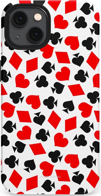 Casetastic Hoesje Geschikt voor Apple iPhone 13 Magsafe - Stijlvolle Beschermende Duo-layer Case - Harten spel