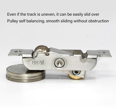 Dailygoods- Schuifdeurrollers 4 Sets - Schuifdeursysteem - Vervangingsonderdelen - U-Type - Voor Thuis/Kantoor - Eenvoudige Montage