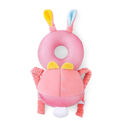 DW4Trading Baby Hoofdbeschermer Roze Konijn - Veiligheidskussen - Valrugzak - 3D Ademend - Peuter