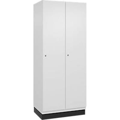 C+P Kast Cambio, 2 vakken, met plint, B 800 x D 525 x H 1980 mm, verkeerswit