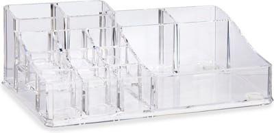 Make-up organizer/opberger 14-vaks 22 x 12,5 cm van kunststof - Make-up houder