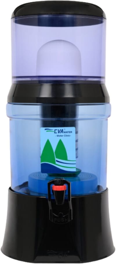 Fontein Eva bep | zwart - 7 liter - glazen reservoir - met magnetisering