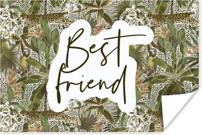 Poster Beste vrienden - Quotes - Best friend - Spreuken - 180x120 cm XXL