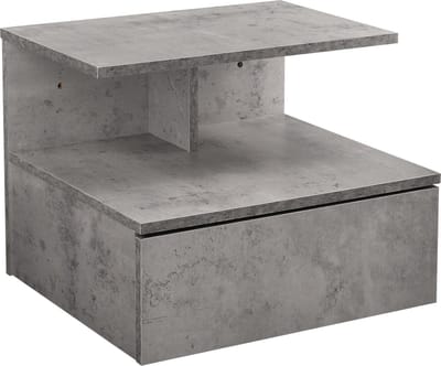 Nachtkastje zwevend Elba met lade 40x35x31 cm betonlook