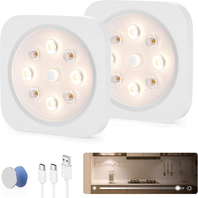 Oplaadbare LED Kastverlichting met Bewegingssensor - Draadloos en Warm Wit Licht