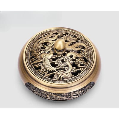 Pure Koperen Tripodia Stijl Wierookbrander Huis/Tempelhal/studeerkamer/Theekamer/kantoor Theeceremonie Decoratie Boeddha Aanbidding Wierookvat