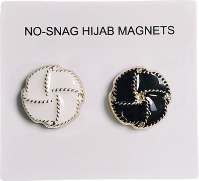 2x Hoofdoek Magneet - Magnetische Broche - Magneetbroche - Sjaal - Hijab Accessoires - Abaya - 17mm - 2 Stuks - Button