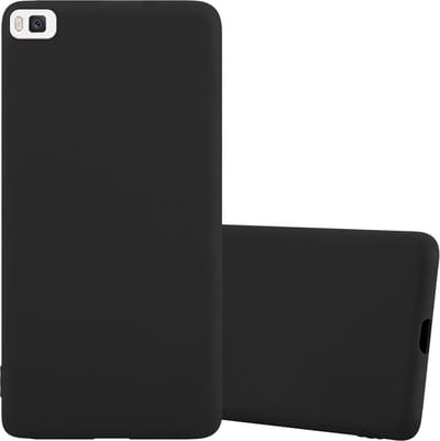 Cadorabo Hoesje geschikt voor Huawei P8 in CANDY ZWART - Beschermhoes gemaakt van flexibel TPU silicone Case Cover