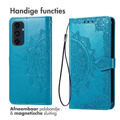 imoshion Hoesje - Geschikt voor Samsung Galaxy A16 (4G) / A16 (5G) - Mandala Bookcase - Turquoise