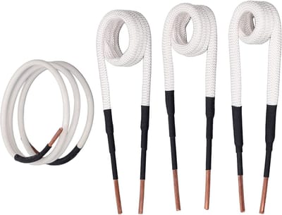 Inductieverwarming Coils Set van 4 - Vlamloze Inductie Bolt Heater Tool met 3.0mm Messing Kern en Toebehoren voor Efficiënt Verwarmen