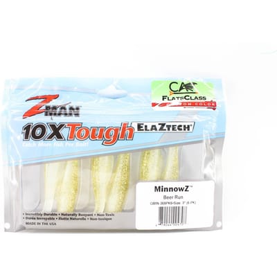 Zman Soft Lure MinnowZ 3 Inch 6/Pack Beer Run (4707) white