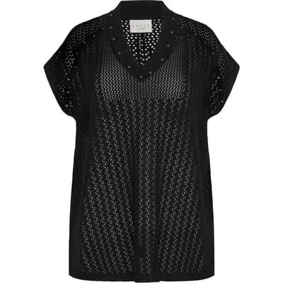 Gebreide poncho voor dames KAFFE Curve Rosa