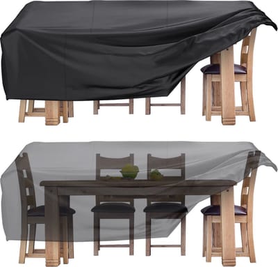 DailySupplies® Beschermhoes Tuinmeubelen - Tuinsethoes - Waterdicht - Zwart