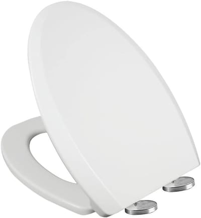 Toiletbril V-vorm - WC-bril deksel - Badkamer vernieuwen - Softclose mechanisme - 38 x 45 cm - Wit