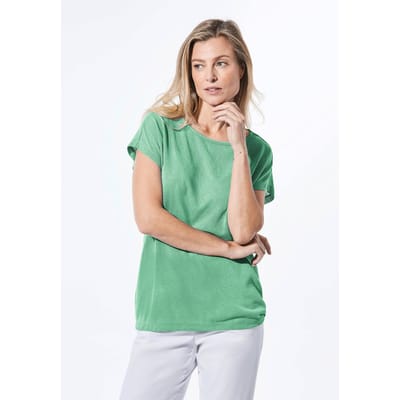Shirt in linnenlook - lichtgroen - Gr. 38 van Goldner Fashion