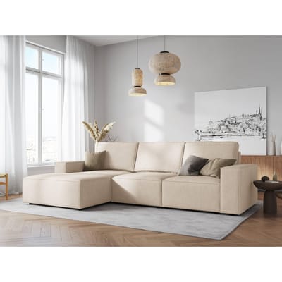3.5-zitshoekbank Carlo links ribstof | Milo Casa