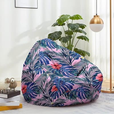 Zitzakhoes - Luie bank - Ontspannen Zitten - Met handgreep - 100x120cm - Roze Paars