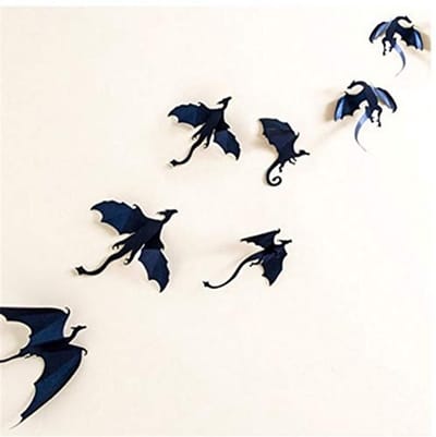 Dailygoods- Muursticker 3D Draak - Wandtattoo - Waterdichte Muurstickers - Decoratie voor Muren - Verwijderbaar en Herplaatsbaar - Hoogwaardig PVC - Wanddecoratie