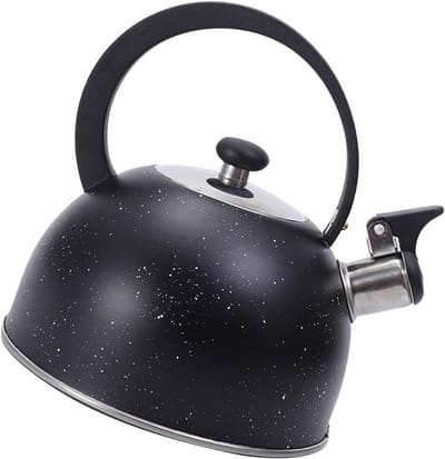 Waterkoker Fluitketel - Theepot Ketel - Water Koken - Anti-verbrandingsgreep - 1.0 Aantal - Zwart