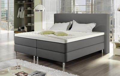 Boxspring 180x200 Brussel Grijs lederlook
