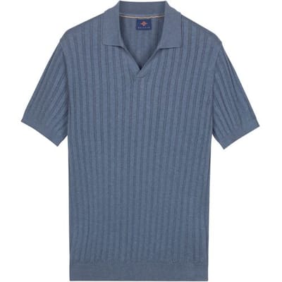 Baileys Polo Allover Drop Needle Knit Stripe Texture Riviera Blue / male