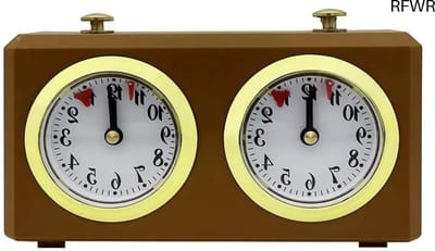 RFWR® Mechanisch schaakhorloge, analoog, zonder batterij, voor schaken