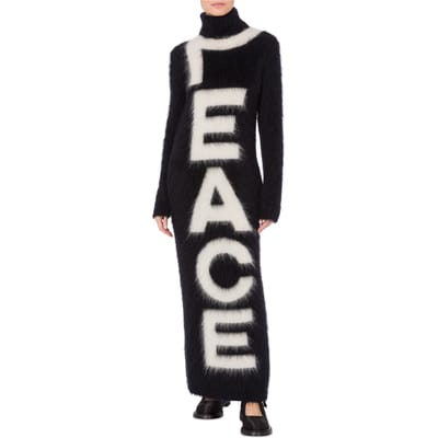 Moschino Peace Brushed Mohair Dress Black Size: 40 | Maxi Dresses Outlet | Dames | Zwart