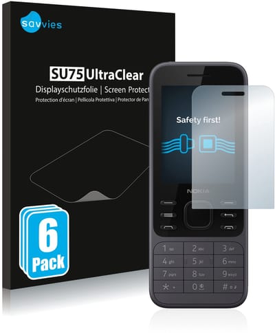 Savvies - Screenprotector voor Nokia 6300 2020 - Folie Beschermfolie transparant 6 Stuks