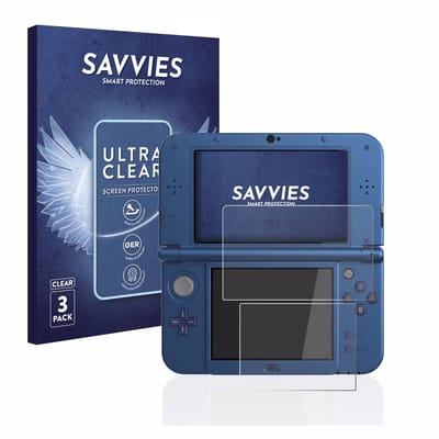 Savvies - Screenprotector voor Nintendo New 3DS XL - Folie Beschermfolie transparant 6 Stuks