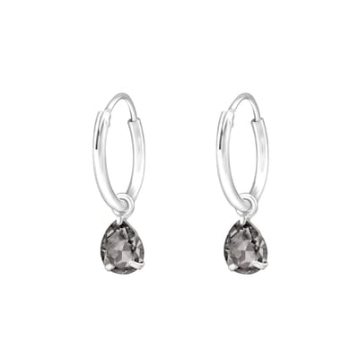Montebello Oorbellen Cady Black - 925 Zilver - ∅6mm - ∅12mm