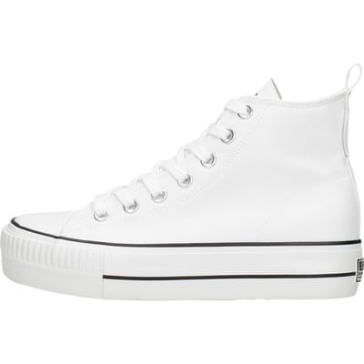 British Knights - Kaya Mid Dames Sneakers Hoog - Maat 37 - Wit - Katoen - Vrouwen Schoenen